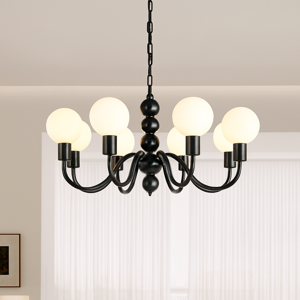 lustre nordique en métal pour décoration intérieure suspendue - vue 4 sur 9