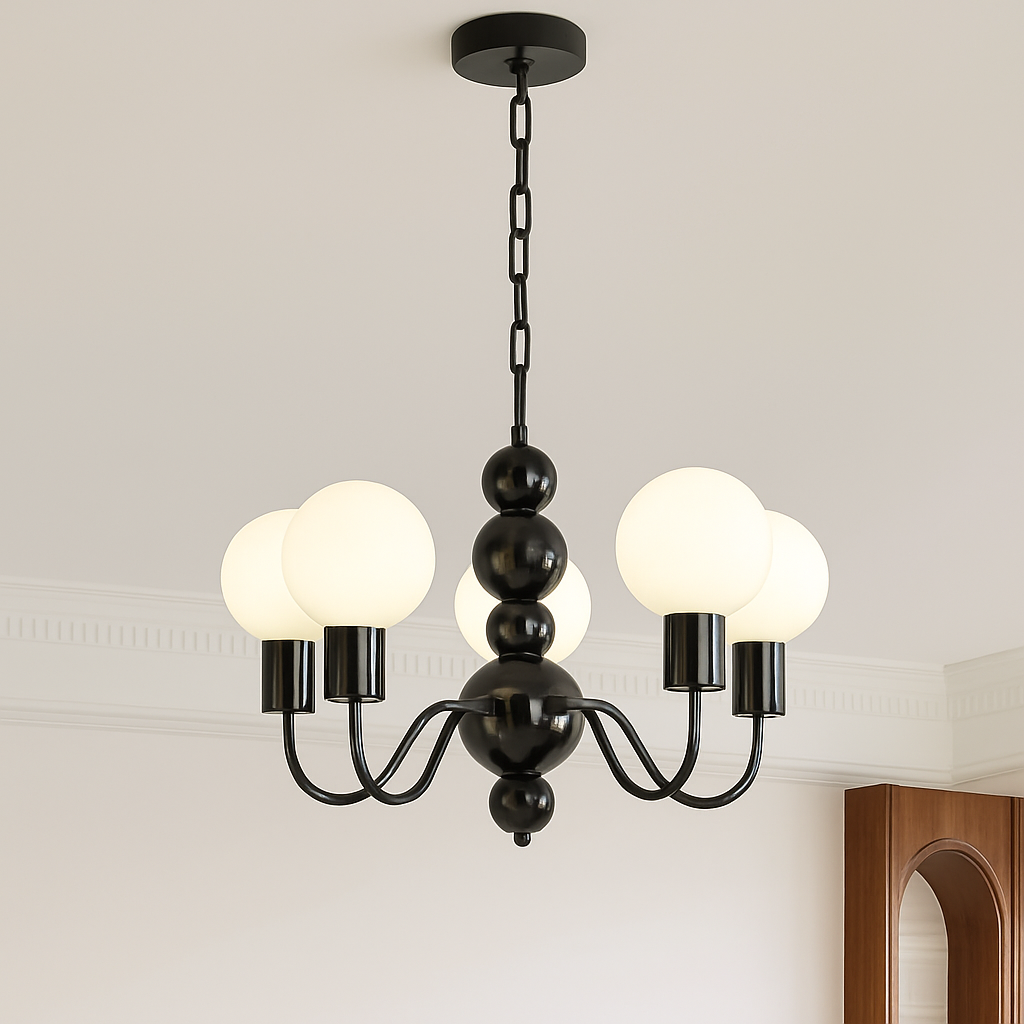 lustre nordique en métal pour décoration intérieure suspendue - vue 5 sur 9