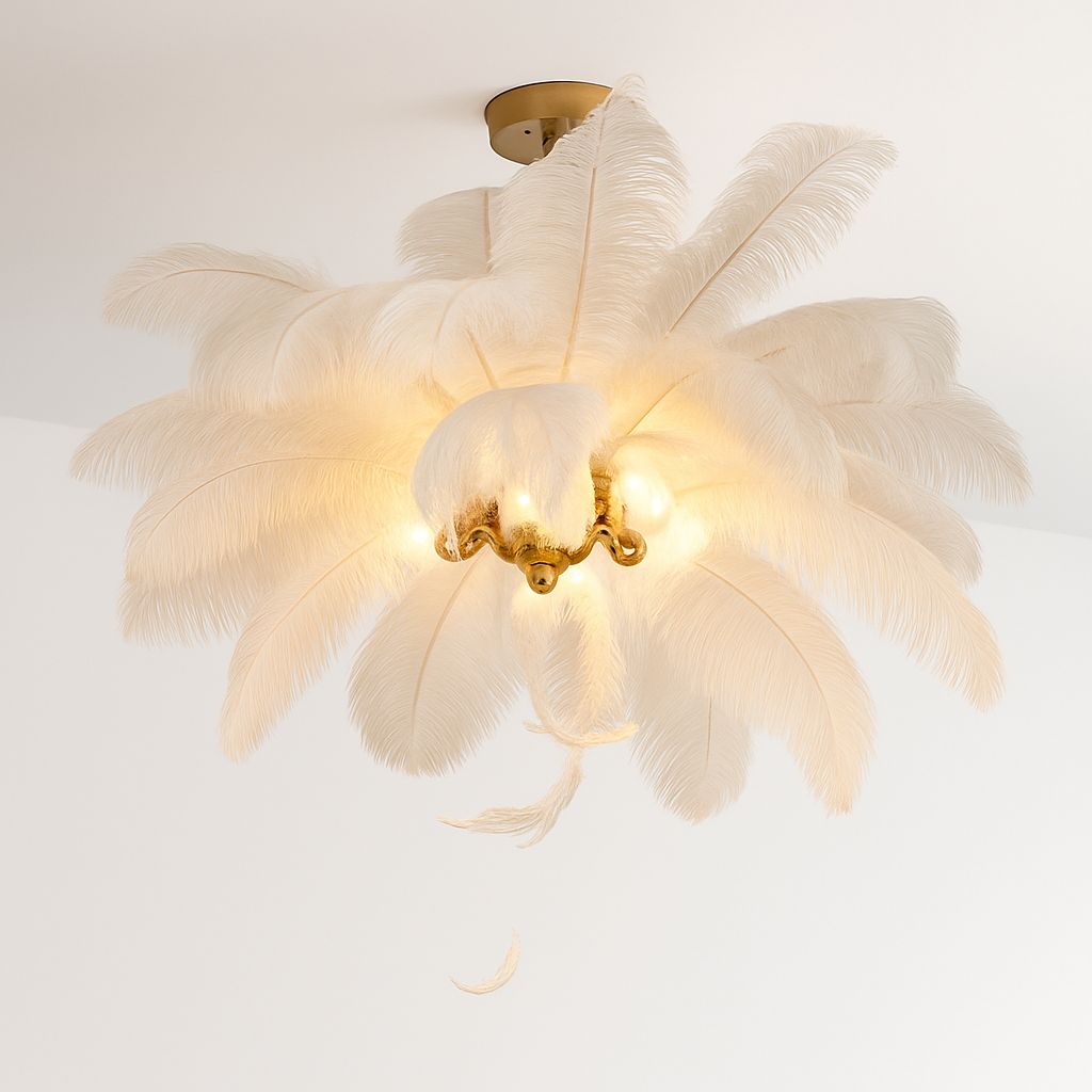 Lustre en plumes