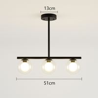 lustre nordique en verre pour éclairage intérieur moderne