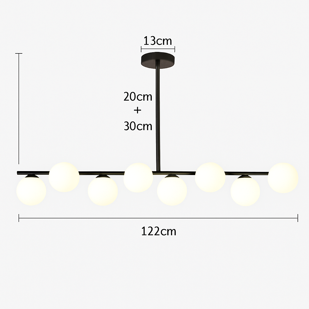 lustre nordique en verre pour éclairage intérieur moderne - vue 17 sur 19