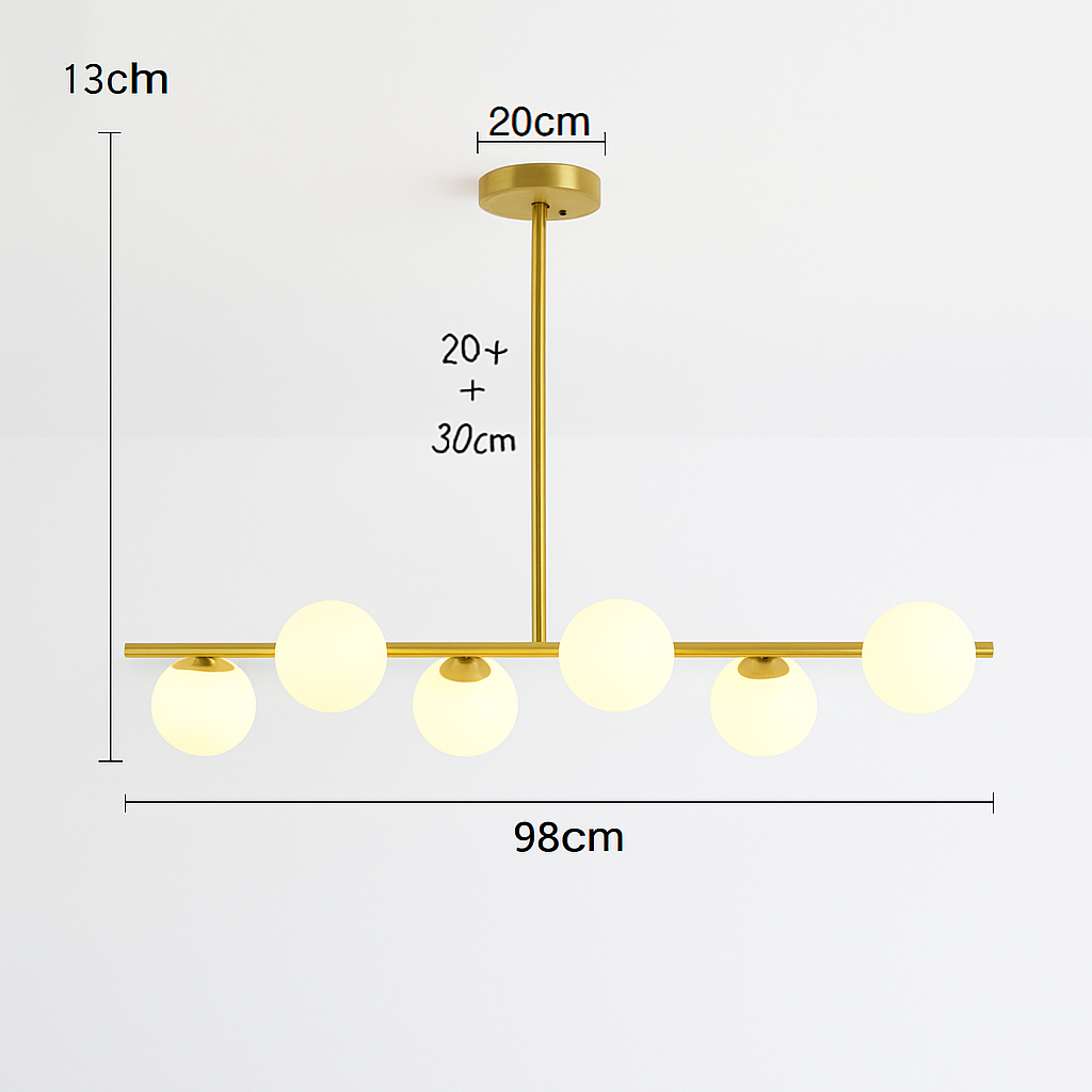 lustre nordique en verre pour éclairage intérieur moderne - vue 8 sur 19