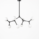 lustre nordique led créatif avec abat-jour multicolore en verre
