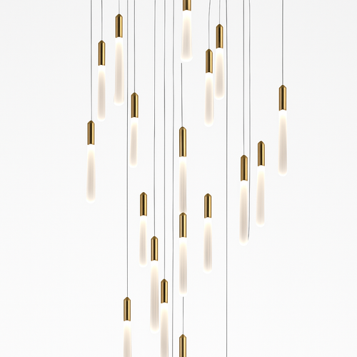 Minimalist nordic designer chandelier for penthouse or villa - vue 4 sur 17