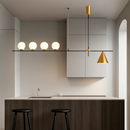 Minimalist Nordic LED chandelier with glass balls
