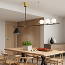 Minimalist Nordic LED chandelier with glass balls
