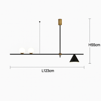 Minimalist Nordic LED chandelier with glass balls