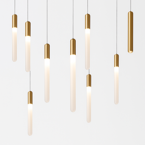 Minimalist Nordic pendant chandelier for modern villas and penthouses - vue 3 sur 17