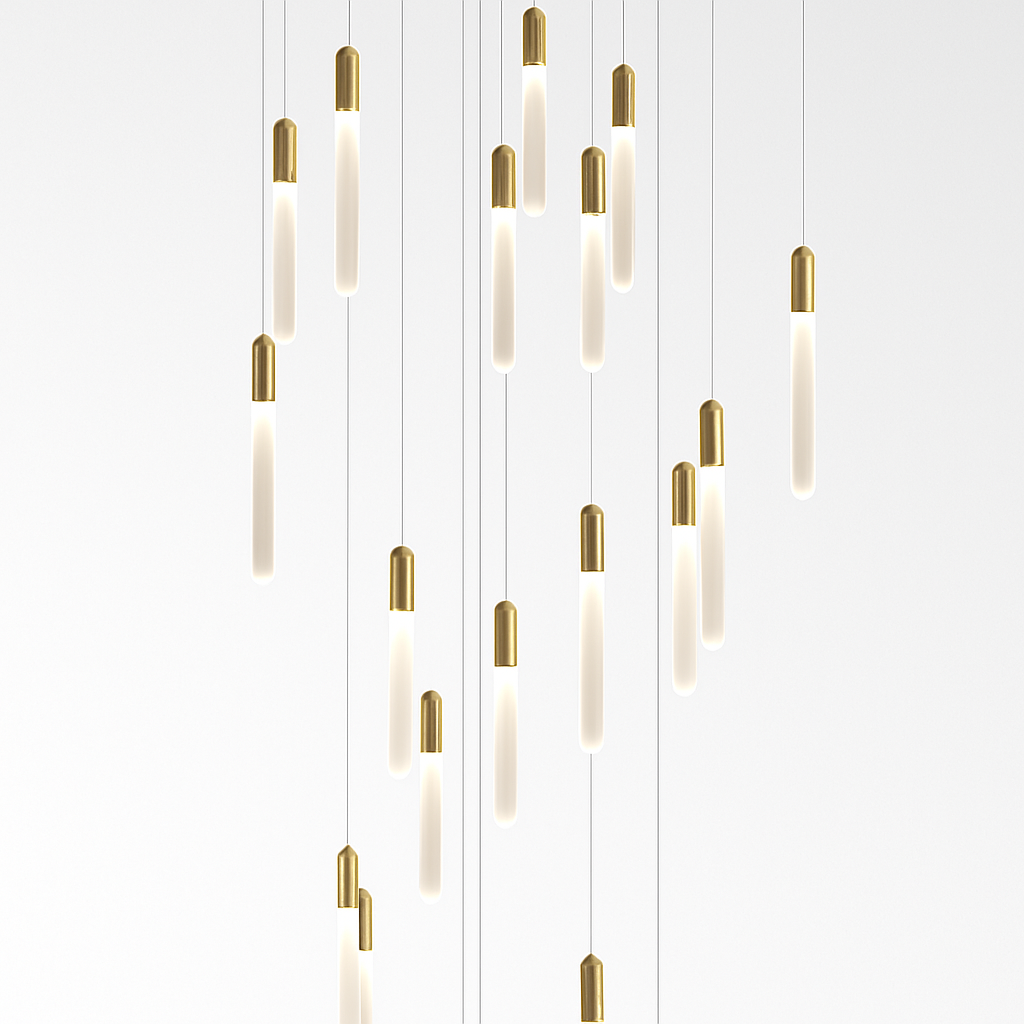 Minimalist Nordic pendant chandelier for modern villas and penthouses - vue 3 sur 17