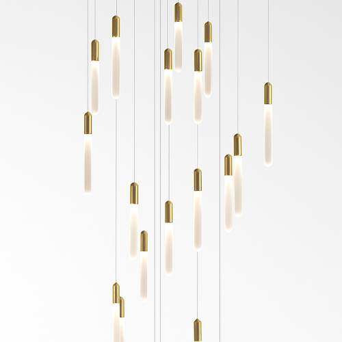Minimalist Nordic pendant chandelier for modern villas and penthouses - vue 4 sur 17