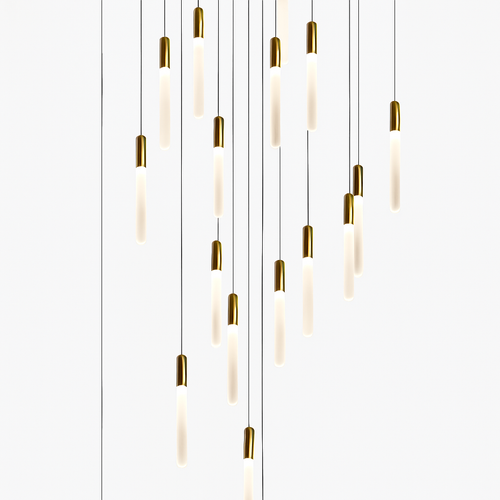 Minimalist Nordic pendant chandelier for modern villas and penthouses - vue 5 sur 17