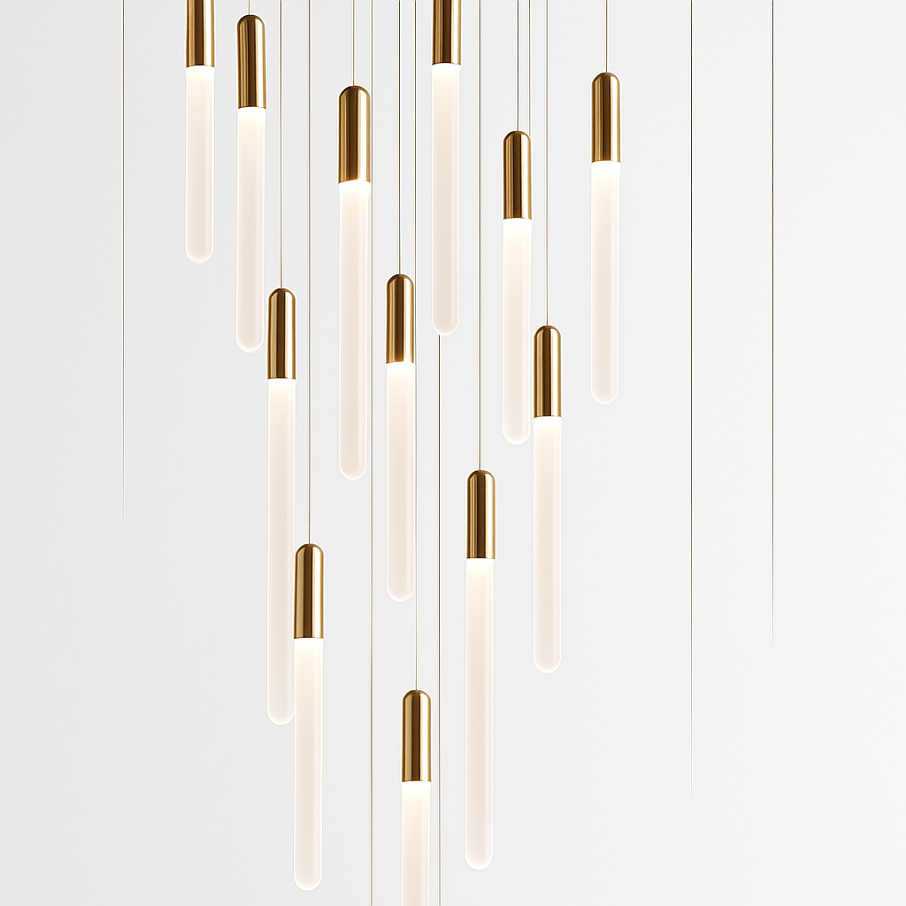 Minimalist Nordic pendant chandelier for modern villas and penthouses - vue 5 sur 17