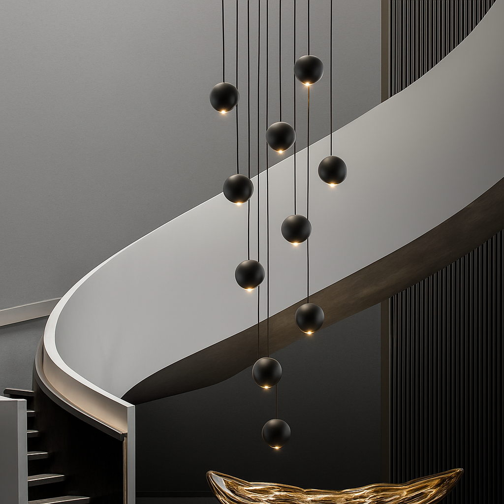lustre orb design circulaire décoratif pour penthouse - vue 3 sur 18