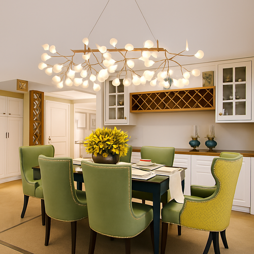 lustre sandyha firefly led design branche d'arbre suspension éclairage - vue 3 sur 6