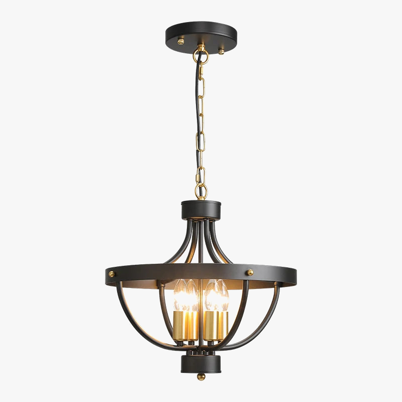 lustre style américain fer simple rétro pour restaurant et étude