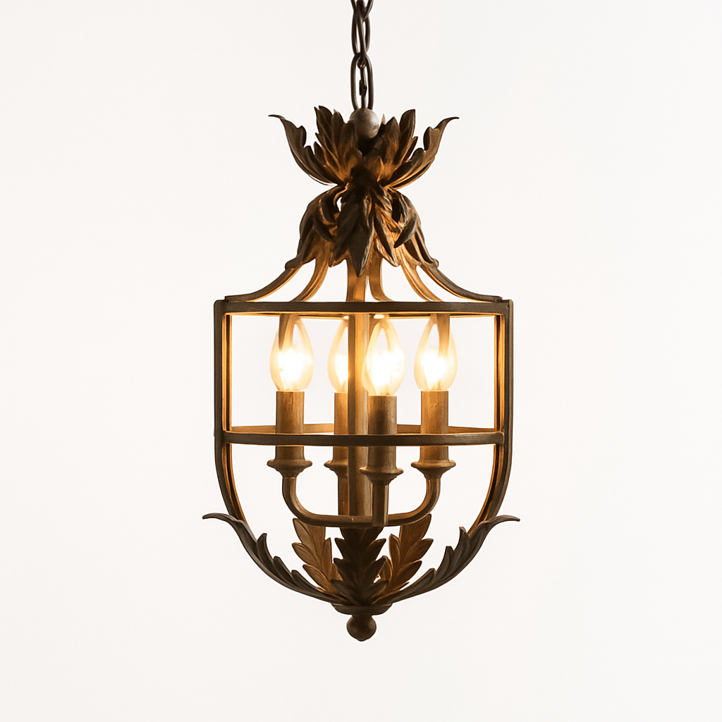lustre style loft américain vintage en fer nordique rural - vue 6 sur 9