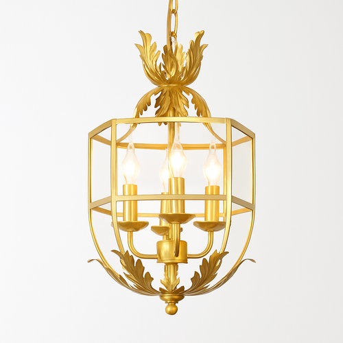 lustre style loft américain vintage en fer nordique rural - vue 8 sur 9