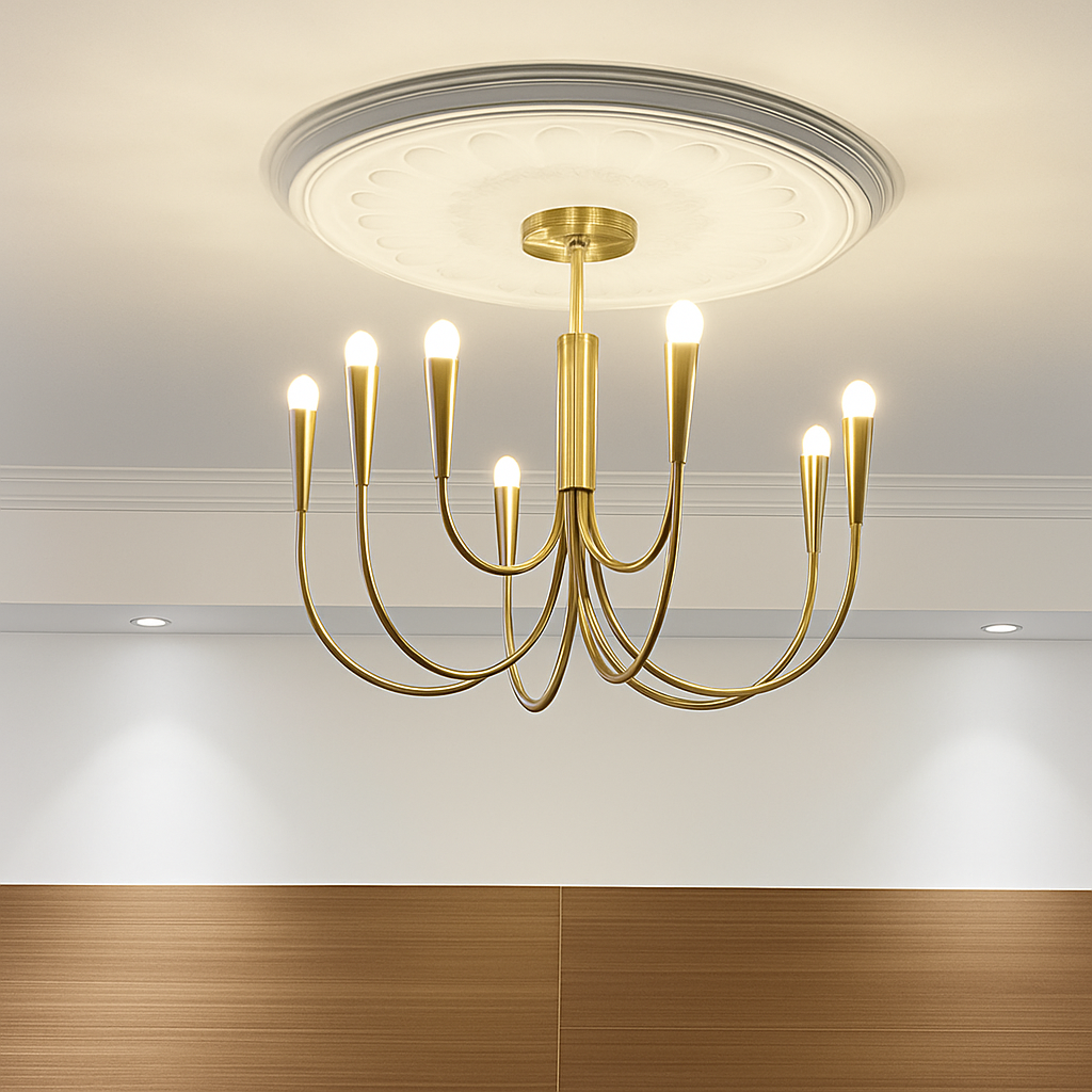 lustre suspendu design rétro avec éclairage led décoratif - vue 5 sur 10