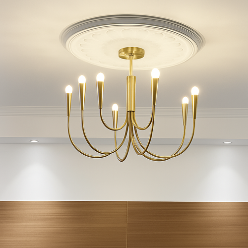 lustre suspendu design rétro avec éclairage led décoratif - vue 5 sur 10