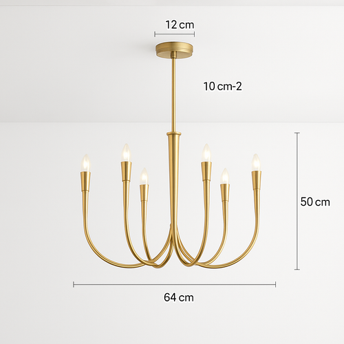 lustre suspendu design rétro avec éclairage led décoratif - vue 6 sur 10