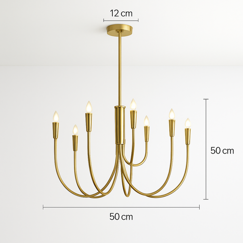lustre suspendu design rétro avec éclairage led décoratif - vue 10 sur 10