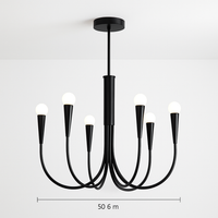 lustre suspendu en forme de bougie style français décoratif intérieur