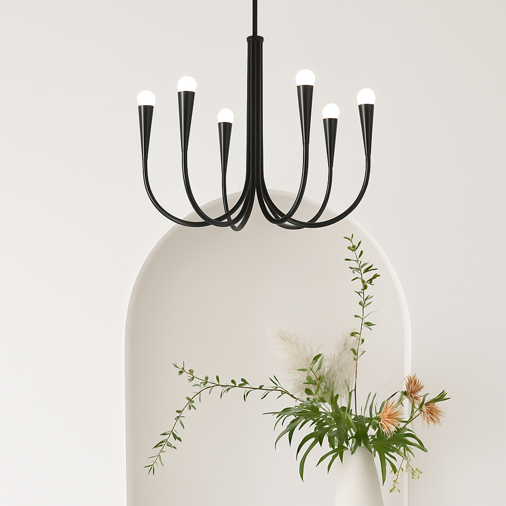 lustre suspendu en forme de bougie style français décoratif intérieur - vue 4 sur 14