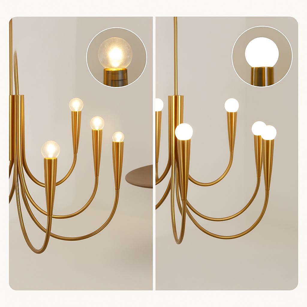 lustre suspendu en forme de bougie style français décoratif intérieur - vue 7 sur 14