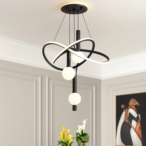 Minimalist pendant chandelier for modern interior décor - vue 3 sur 8