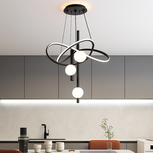 Minimalist pendant chandelier for modern interior décor - vue 6 sur 8