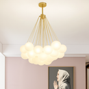 lustre suspendu moderne en verre pour décoration intérieure