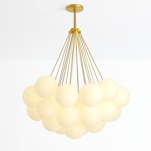 lustre suspendu moderne en verre pour décoration intérieure - vue 2 sur 7