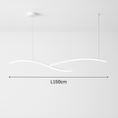 lustre suspendu moderne led avec abat-jour acrylique hyperbolique