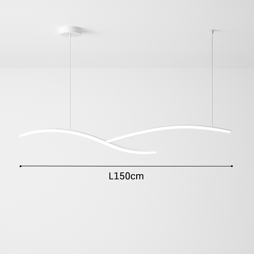 lustre suspendu moderne led avec abat-jour acrylique hyperbolique