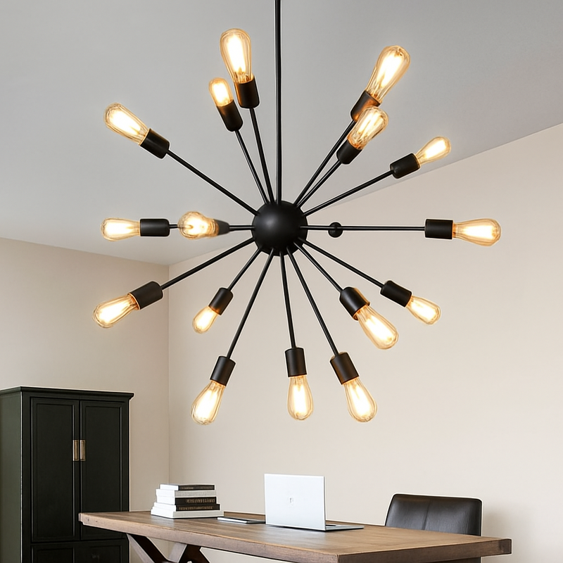 Lustre suspension en boule avec plusieurs bras Sputnik