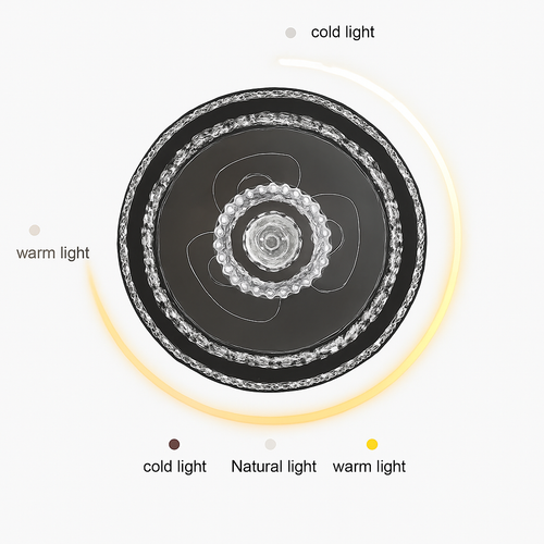 lustre ventilateur de plafond avec lumières et télécommande dimmable - vue 7 sur 7