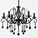 lustre vintage en cristal et fer forgé pour un éclairage élégant