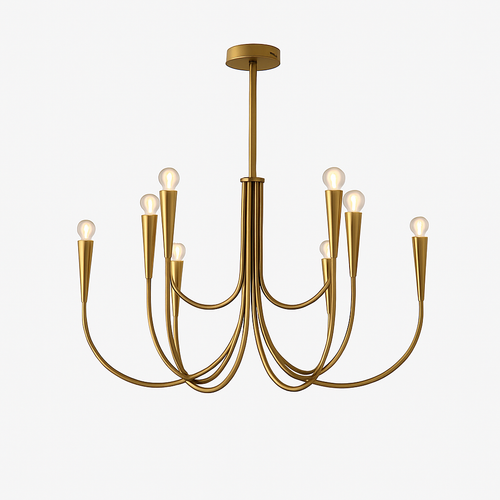 lustre vintage français doré noir design pour éclairage intérieur