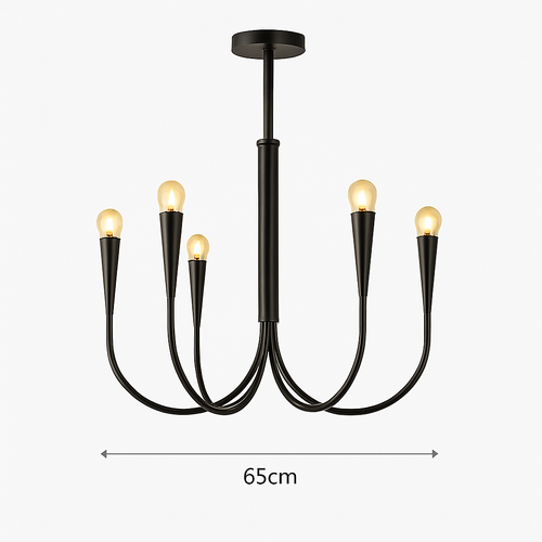 lustre vintage français doré noir design pour éclairage intérieur