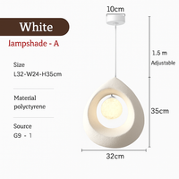 Minimalist Japanese wabi sabi decorative LED chandelier