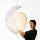 lustre wabi-sabi led en soie japonaise pour décoration maison