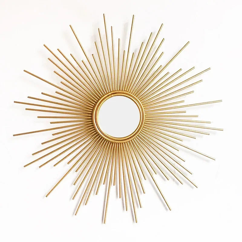 miroir décoratif en métal avec lunettes de soleil pour décoration intérieure