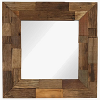 miroir en bois massif pour décoration murale élégante