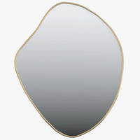 miroir mural élégant en finition dorée design contemporain