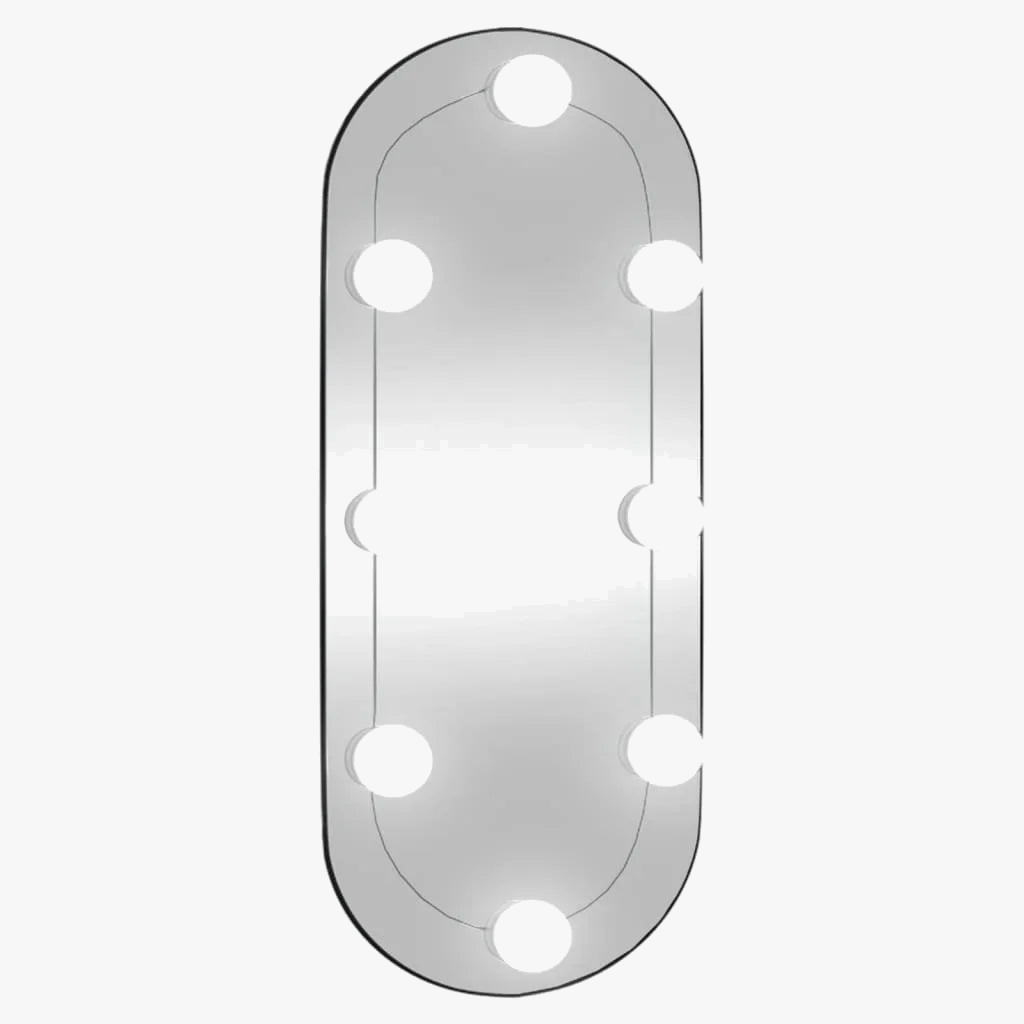 miroir mural oval avec lumières led pour décoration intérieure
