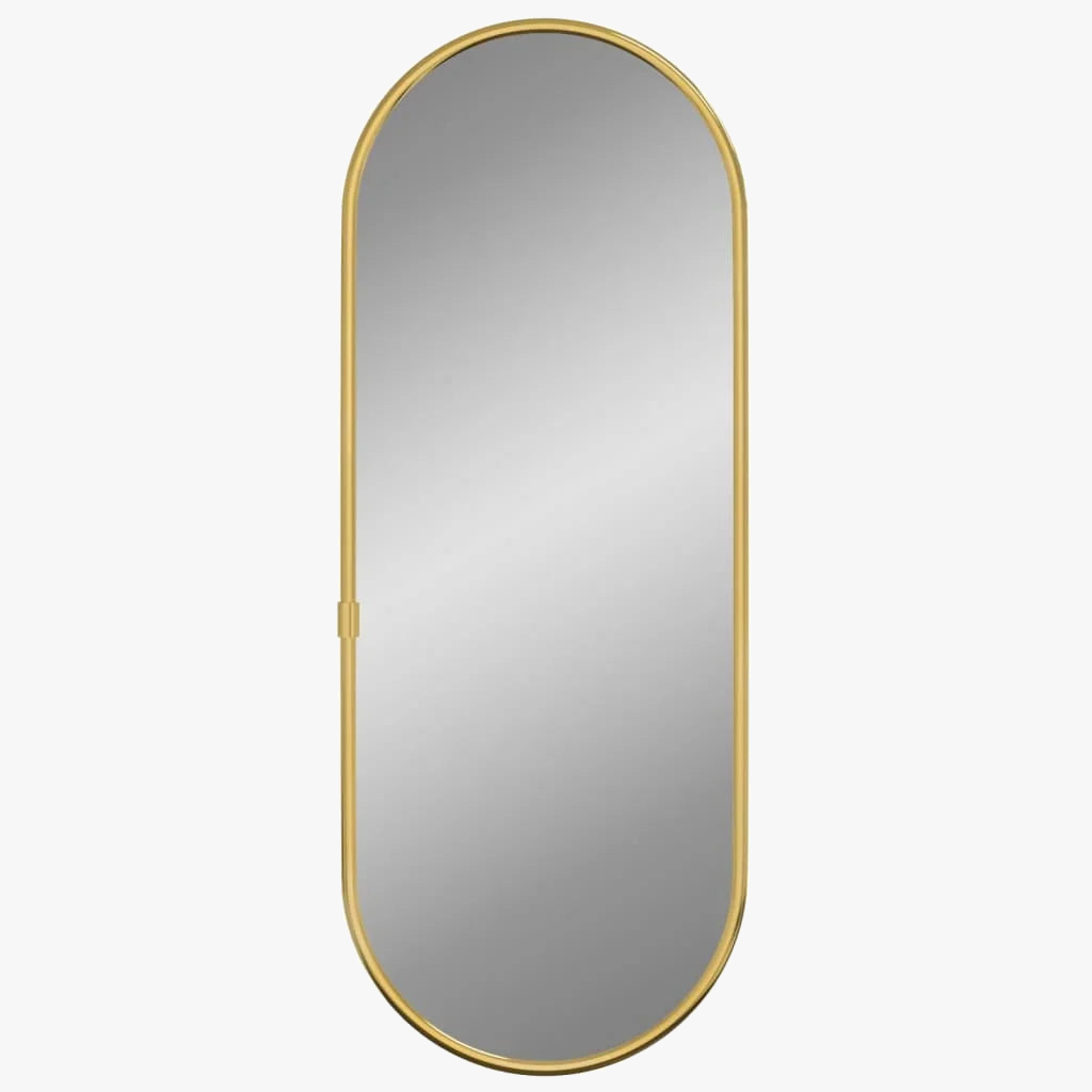 miroir mural ovale doré pour décoration intérieure élégante