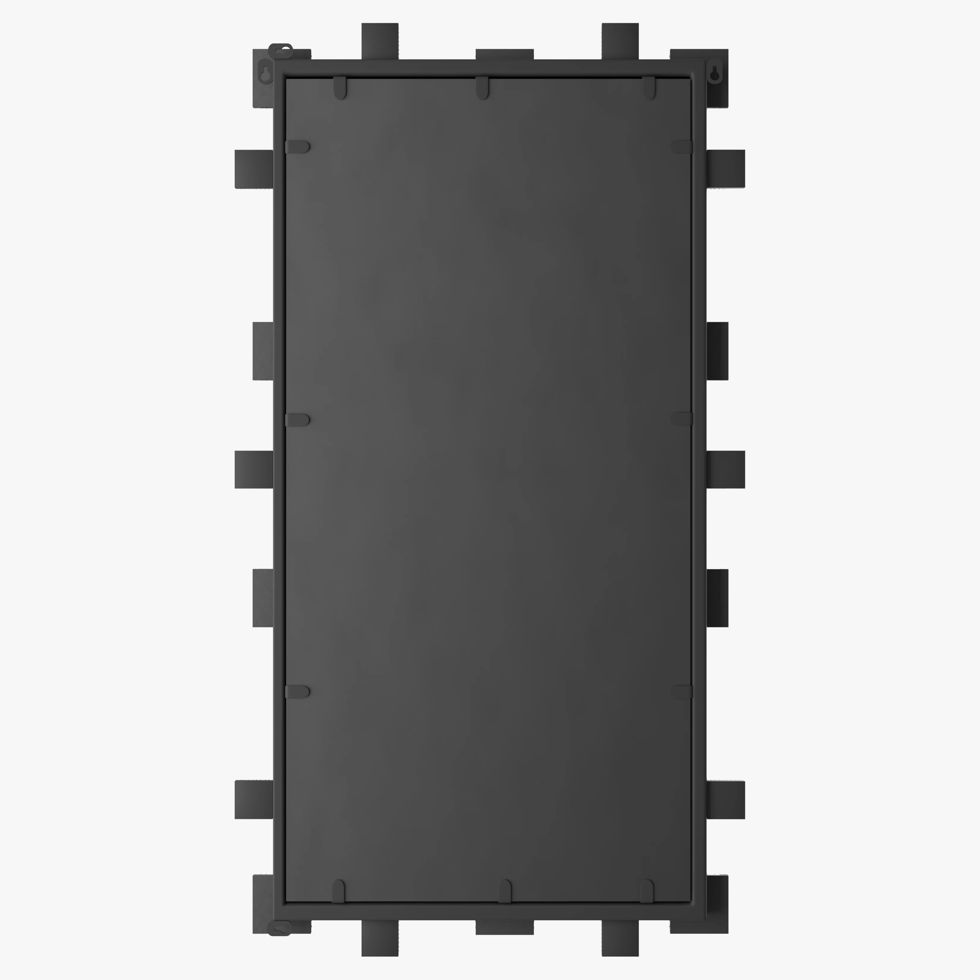 miroir mural rectangulaire vintage avec cadre en métal industriel