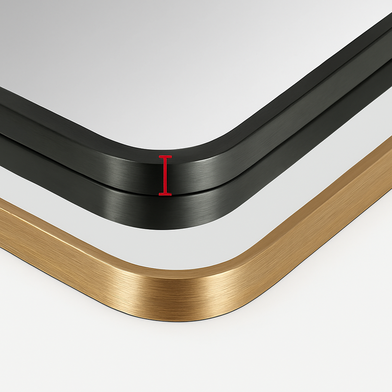 miroir ovale doré mural pour salle de bain et maquillage