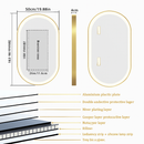 miroir ovale intelligent antibuée avec éclairage led ajustable