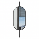 miroir ovale suspendu moderne avec éclairage led pour décoration intérieure